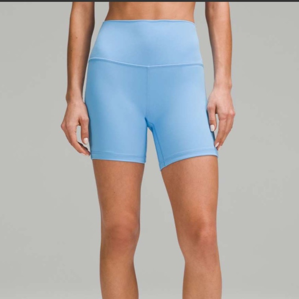 NWT 🍋 Lululemon Aero Blue Align High Rise Short 6” Size 4